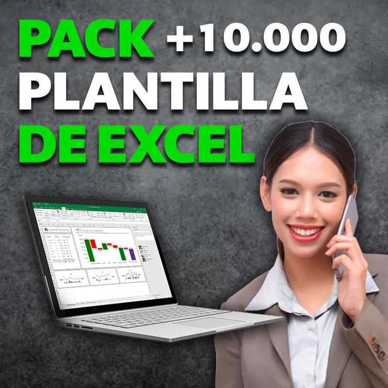 Pack de 10.000 plantillas de Excel